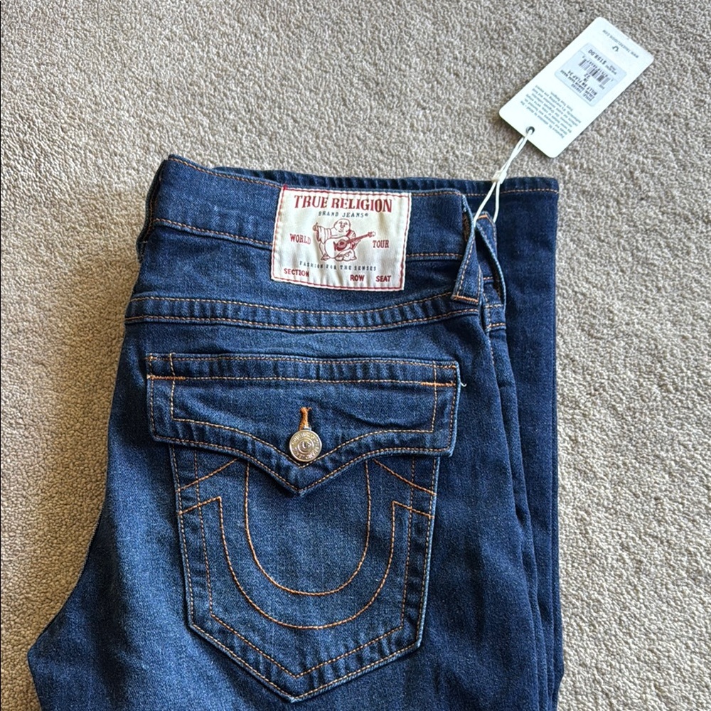 True Religion Women's Dark Blue Denim Jeans